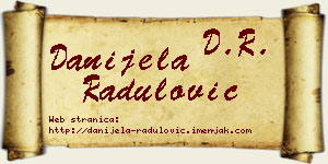 Danijela Radulović vizit kartica